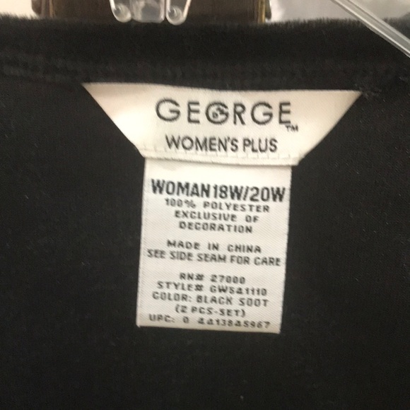 Velvet sequined and lace twin set. George. 18w—20w - Picture 5 of 8